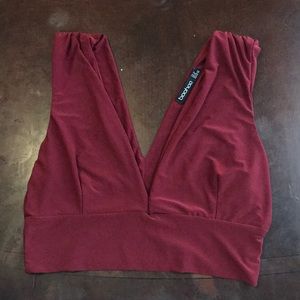 Maroon crop top